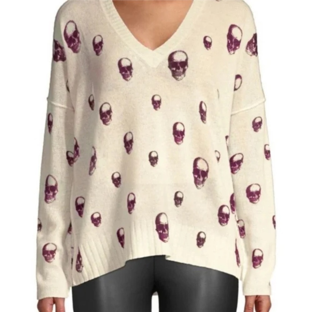 Skull Cashmere Cream Sweater